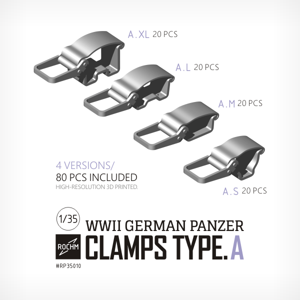 VOYAGERMODEL1/35 Details about   PE35002 WWII German Clamps & Clasp Early Type 2.0（GP） 